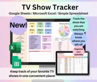 TV Show Tracker Excel Template